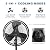 SMAFAN 16 Inch Outdoor Misting Stand Fan, Hose Connection, 3 Speed 3 Mist Settings, 75° Oscillation, Adjustable Height 36-50 inch, 25° Tilt Head, GFCI Plug, for Patio Deck Backyard, Black