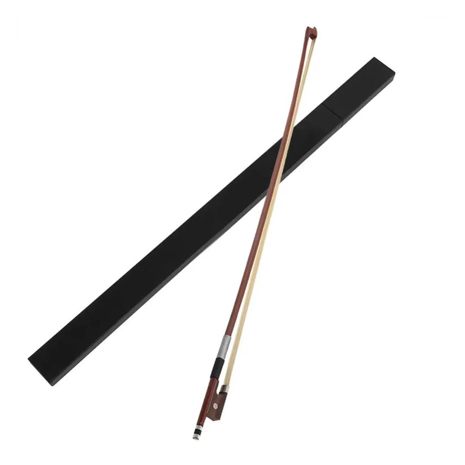 Professioneller Geigenbogen Brasilholz Weißes Rosshaar 4/4 Palisander Froschform Violinbogen(Style 8)
