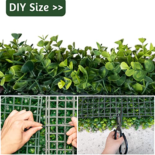 Skyjade Grass Wall Panels Backdrop Artificial Grass Privacy Hedge Screens Panels Faux Greenery Wall Panels Decor Eucalyptus 20"*20" 12Pcs Fake Grass Wall Backdrop Topiary Grass Mat For Wall Outdoor #TOP2