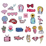 💖【Amplia Aplicación】Puede decorar y reparar perfectamente camisas, jeans, tops, pantalones, chalecos, faldas, etc. Es la mejor opción para que las niñas remenden su ropa.