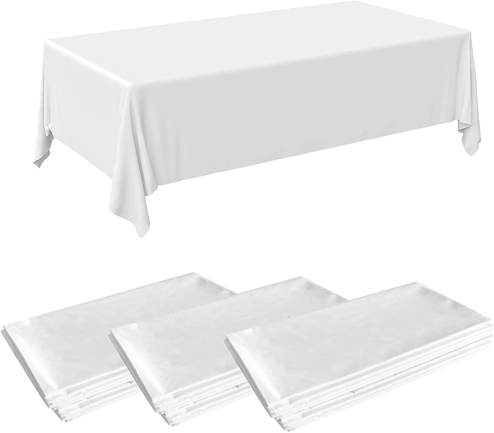 Nappe plastique pour table rectangulaire jetable étanche lot de 6 banquet mariage