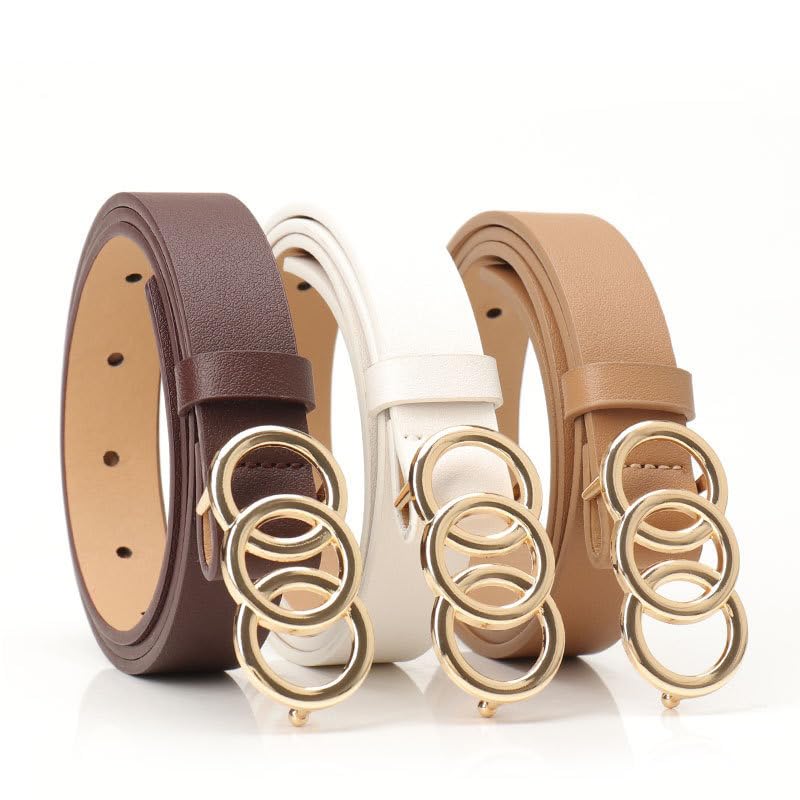 COTIM COYIN Women's Skinny Leather Belts with Metal Buckle for Jeans Dresses Pants3