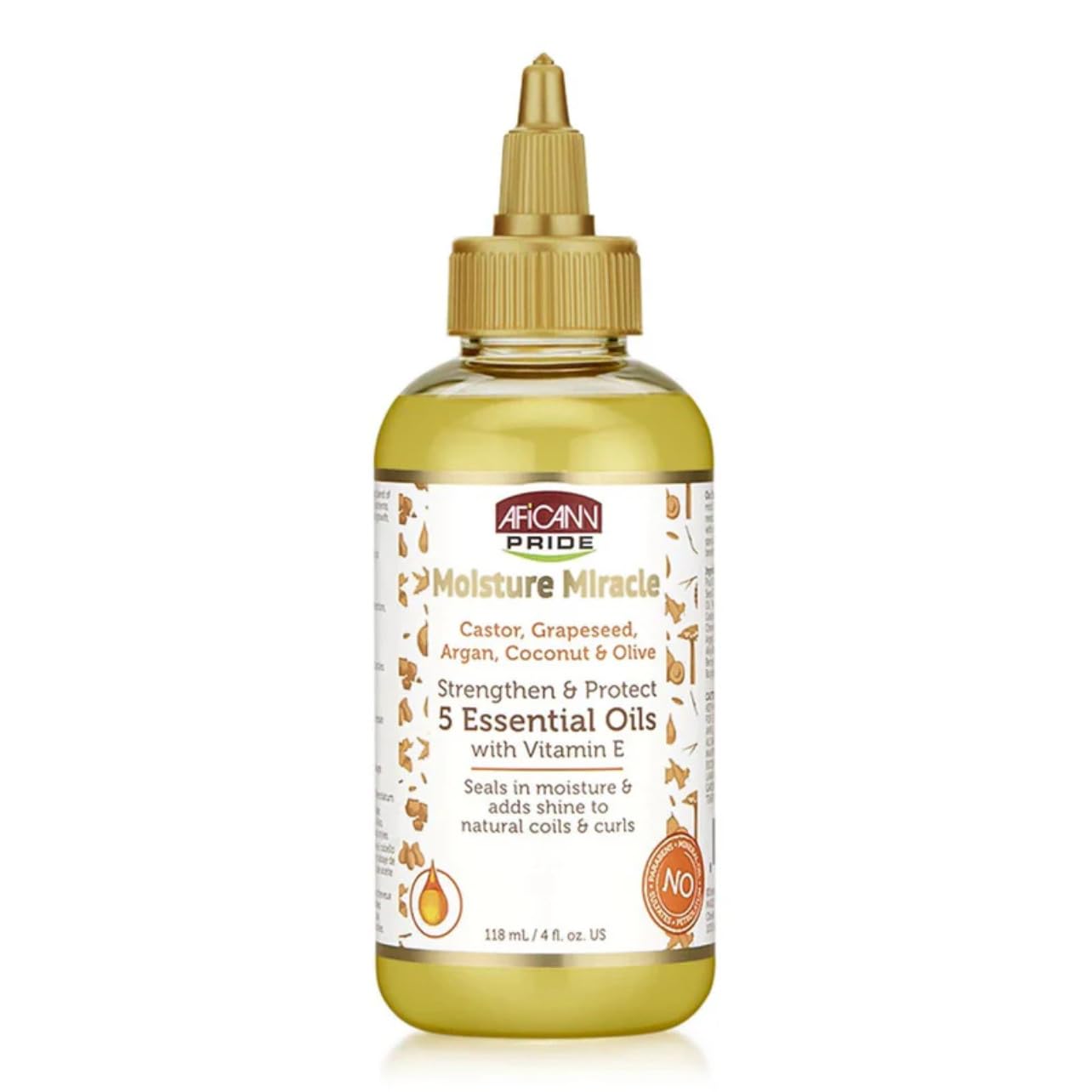Afican Pride Moisture Miracle 5 Essential Oils for Hair to Strengthen & Protect 118 ml