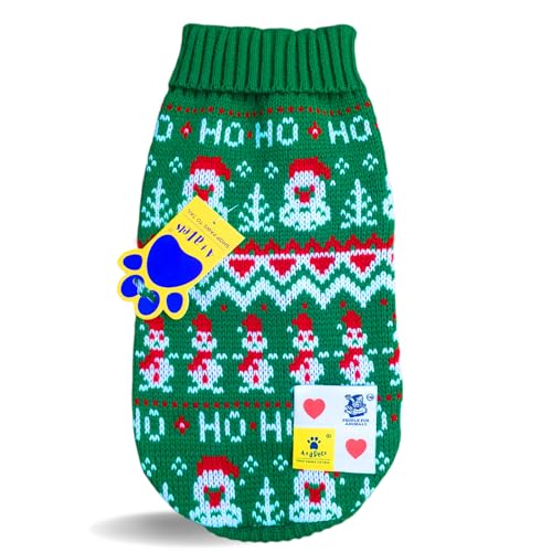 Image of A+a Pets Cozy Knitted Flannel Sweater - Soft,Warm,Comfortable Fleece,Cold Weather Clothes For Dogs And Cats (Xs,Xmas Red),1 Count
