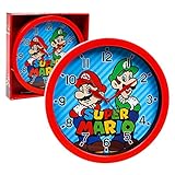 Accutime Watch Corp Super Mario Frame Wall Clock Nice for Gift or Office Home Wall Decor 9.5'