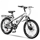 Bicicleta de Montaña de 22 Pulgadas 7 Velocidades Rueda de Radios Integrada Absorción de Impactos Freno de Disco Doble A,22 Inches