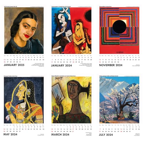 Image of Tallenge - Indian Masters - 2024 Wall Calendar - 12 x 17 Inches for Home & Office (Paper, Wall Calendar)