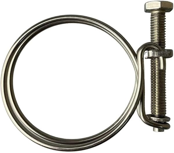 Pinces à tuyau en fil double en acier inoxydable 62-70 mm pour étang, serrage serré pour poissons koï, accessoire de filtration et pompe, lot de 1 - 4