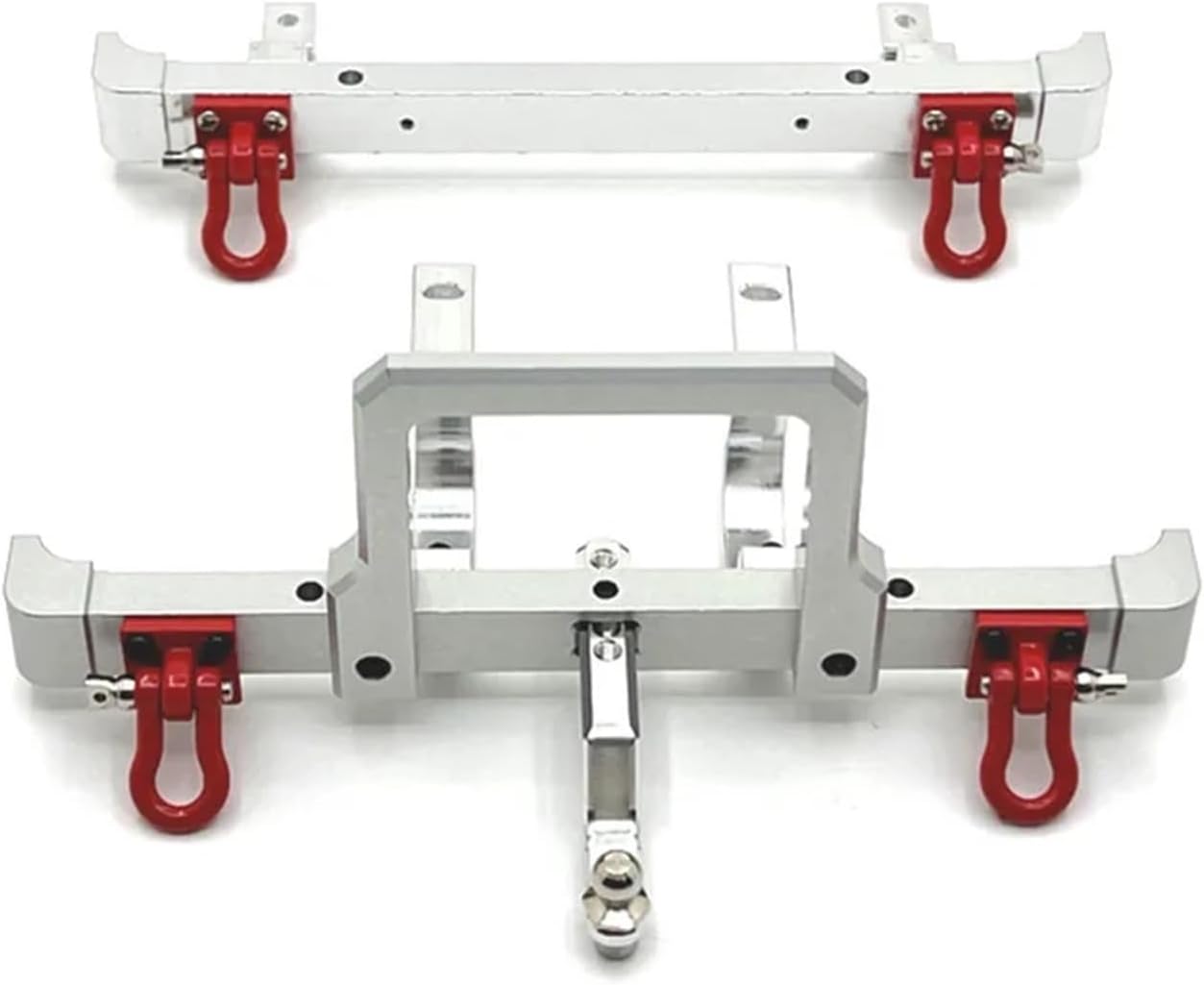 RCバンパー Compatible With MN82 LC79 金属製フロントおよびリアバンパー 牽引フック付き 1/12 RCカ