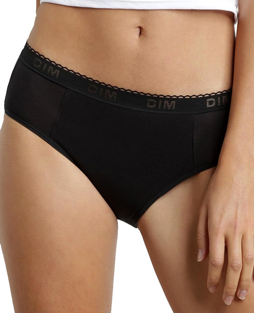 Dim Junior Cotton Period Briefs, Heavy Flow Black 12Y (150Cm)