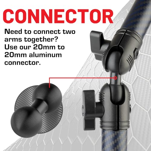 Conector de cotovelo de alumínio para fixar vários braços de montagem com tamanho de soquete de 20 m