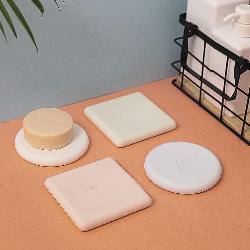 Diatomaceous Earth Soap Tray - Creative Hygroscopic Bathroom Soap Dish & Storage Rack for Quick Drying mite Eco-Friendly Soap Dish (Green, Square) image 3