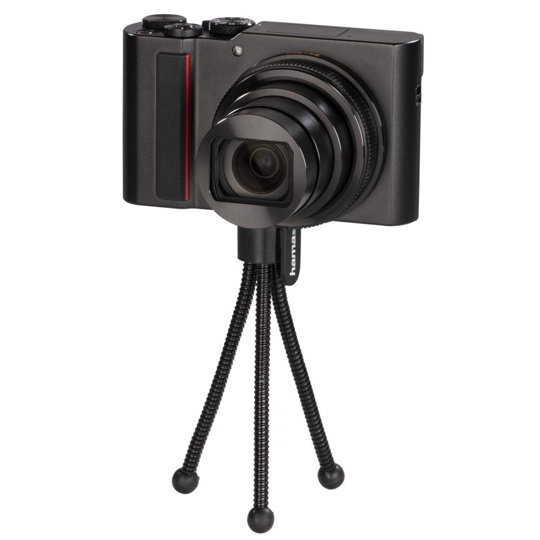 Hama Pratico mini treppiede (treppiede con gambe flessibili e clip di fissaggio) nero