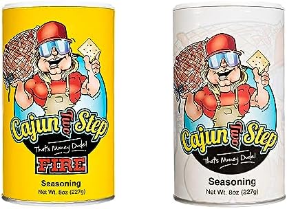 Cajun Two Step - StaleKracker - Variety Bundle - 1 each of Original Seasoning 8oz and Fire Seasoning 8 oz