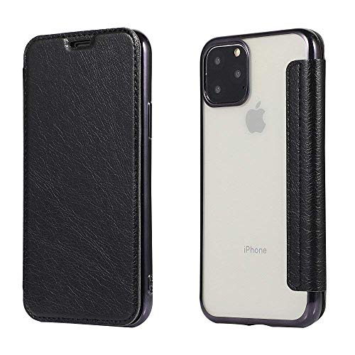 COFI 1453 Buch Tasche Electro Book Cover kompatibel mit Samsung Galaxy A70 (A705F) Hülle Etui Brieftasche Schutzhülle Hülle Schutz Schwarz