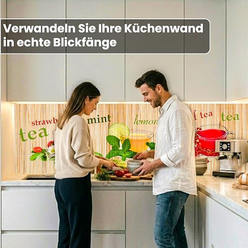 Dimex Küchenrückwand Folie selbstklebend Tee | Klebefolie - Dekofolie - Spritzschutz für Küche | Made in EU - 180 cm x 60 cm – Ansicht 2