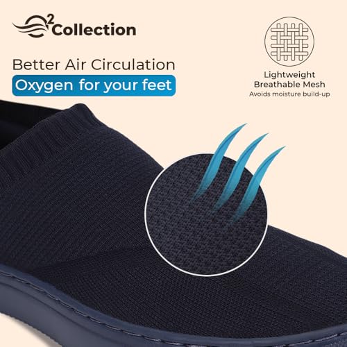 Image of YOHO Men's Freestep Spacious And Casual Slip On Shoes | Comfortable For Long Hours Of Walking | Outperforms Memory Foam | Arch Support Insole