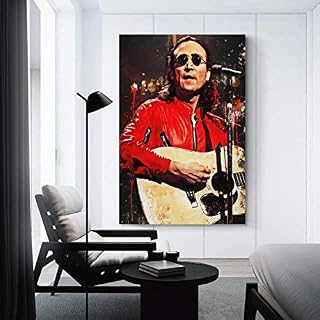 DONGH John Lennon Poster décoratif sur toile 40 x 60 cm - Les Beatles, Paul McCartney, John Lennon, RIngo Starr, George Harrison DONGH John Lennon Poster décoratif sur toile 40 x 60 cm – Image 3
