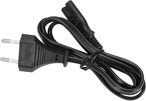 Volkano VK-8145-BK Presto Series 2 Pin Figure 8 to Type-C Euro 5A Power Cable, Black, 1.2 Meter Length