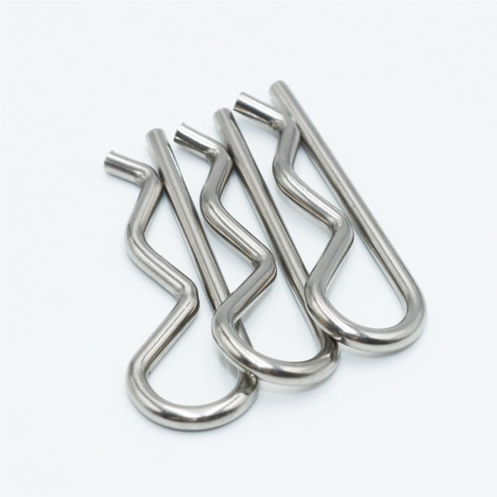 WUUKEPSG Stainless Steel R Shaped Spcotter Clip Pin 1.2Mm-5Mm Dia/Color/M1.2 * 20Mm (40Pcs)