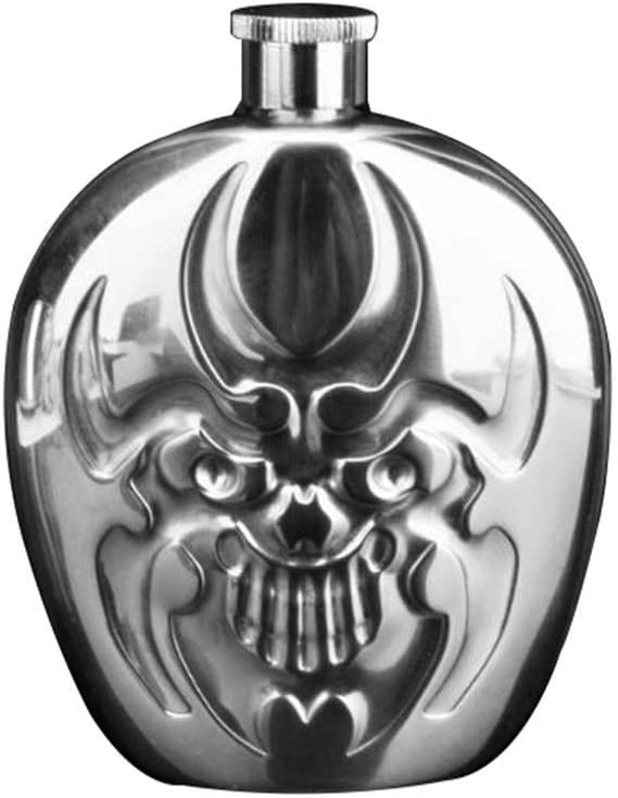 Flacon de poche en acier inoxydable de 6 oz | Flasque à alcool ronde pour whisky