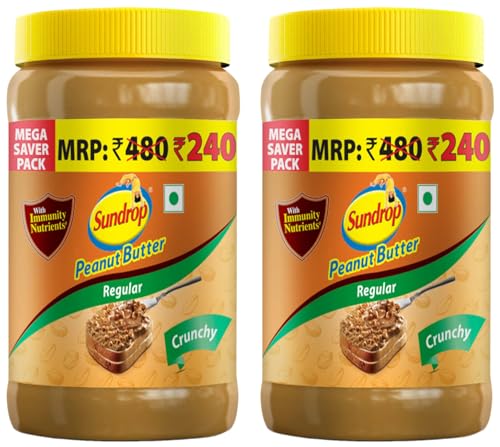 Image of Sundrop Peanut Butter, Crunchy, 924g (Pack of 2)