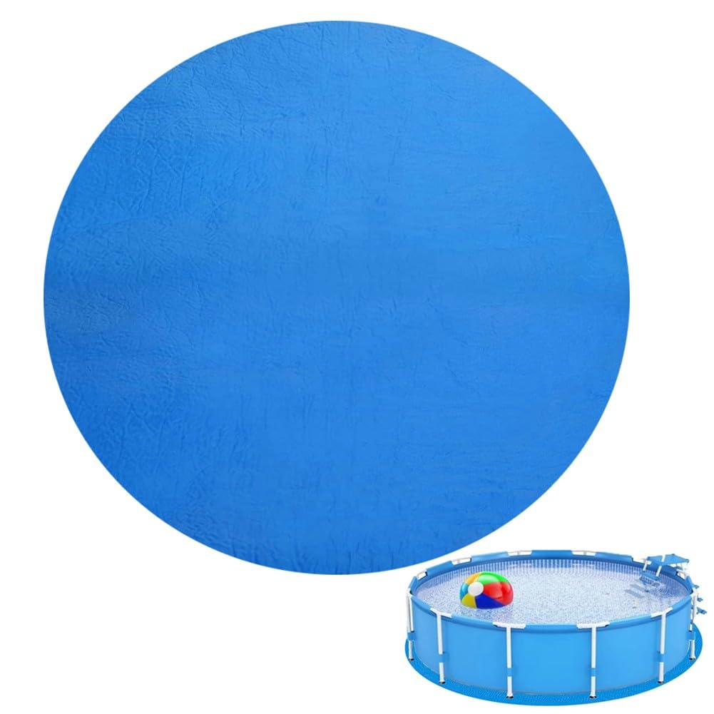 Tapis de piscine rond bleu