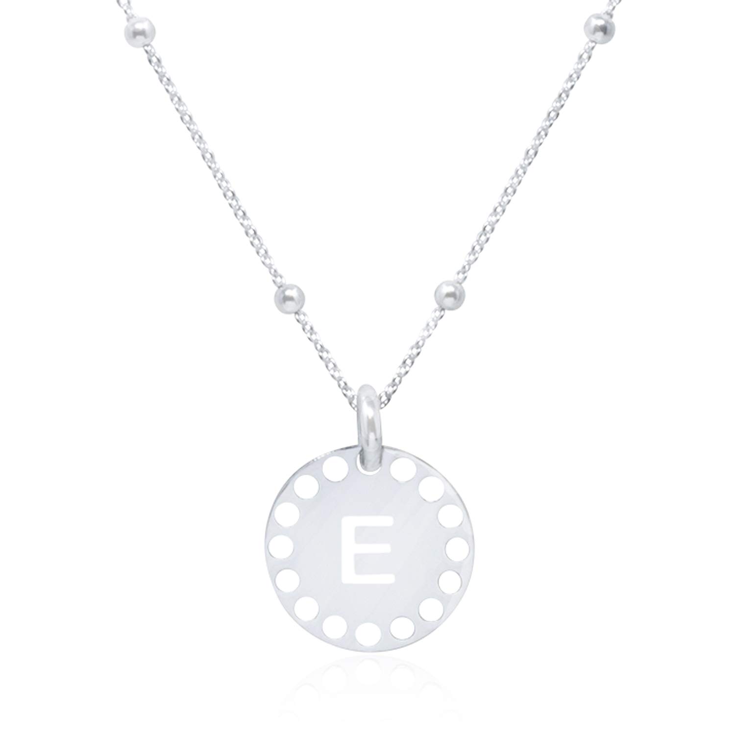ChicSilver Collana Donna Argento 925 con Iniziale I Collana con Ciondolo Iniziale in Argento 925, Ciondolo a Forma di Lettera Collanina Girocollo con Lettera I Ciondolo