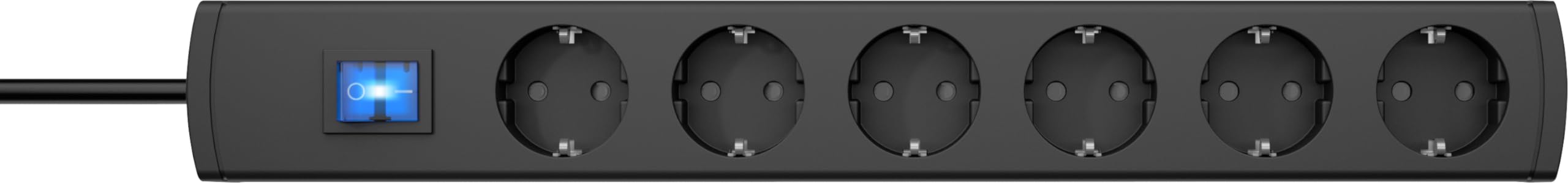 Kopp multiprise avec Schalter 6fach anthracite Schutzkontakt 232805008
