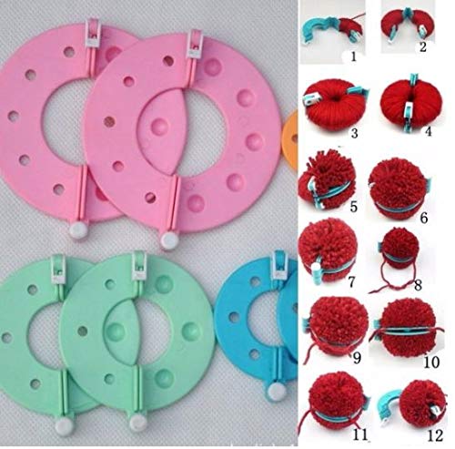 Kit Fazer Pompom 4 Tamanhos (4peças) Fácil de usar