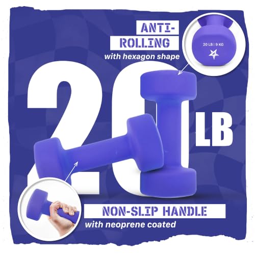 Image of Yes4All Neoprene Dumbbells, Pairs and Sets with Rack for Home Workouts