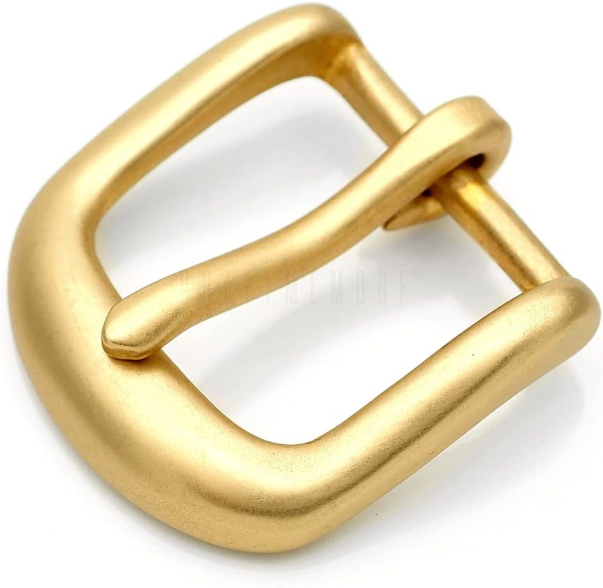 CRAFTMEMORE Solid Brass Belt Buckle Single Prong Belt Buckle for Replacement DIY Leather Craft SCBB (1 Inch - FRW548)