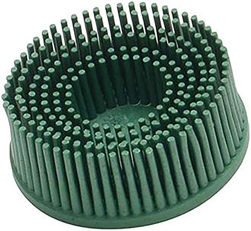 3M 07524 Roloc 2" x 5/8 Tapered Coarse Bristle Disc (Pack of 10) , Green