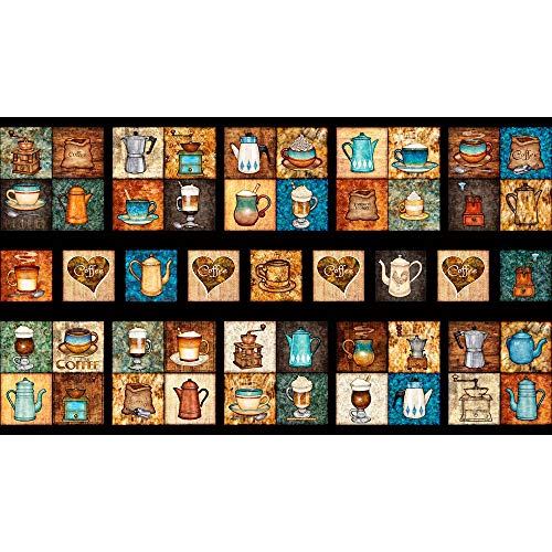 QT Fabrics Dan Morris Cafe All Day Coffee Patches 24