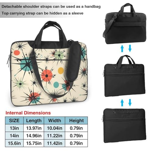 Bolso Tote para Laptop con Estampado Retro Atomic Stars miniatura 2