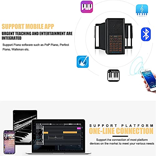 JTYX Roll Up Piano 88 Touches avec Haut-Parleur numérique Bluetooth Piano Clavier Portable électronique Hand Roll Piano Rechargeable Pliant Piano Enfants Jouets Instrument de Musique - Les Beatles, Paul McCartney, John Lennon, RIngo Starr, George Harrison JTYX Roll Up Piano 88 Touches avec Haut-Parleur numérique Bluetooth Piano Clavier Portable électronique Hand Roll Piano Rechargeable Pliant Piano Enfants Jouets Instrument de Musique – Image 7