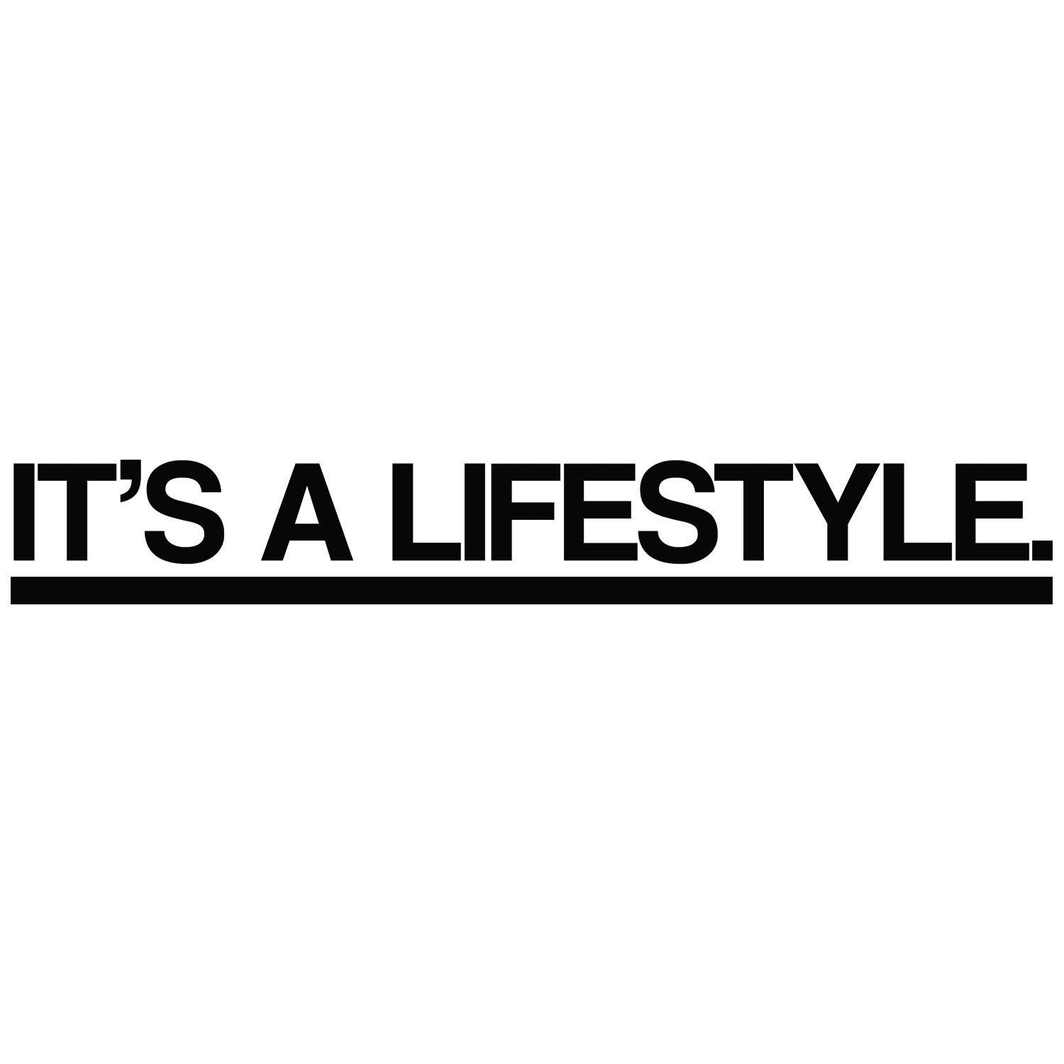 My Vinyl StoryIt's a Lifestyle | Motivational Large Gym Wall Decal Quote for Home Gym Yoga Exercise Fitness Workout Motivational Wall Art Decor Vinyl Removable Sticker 42x6In