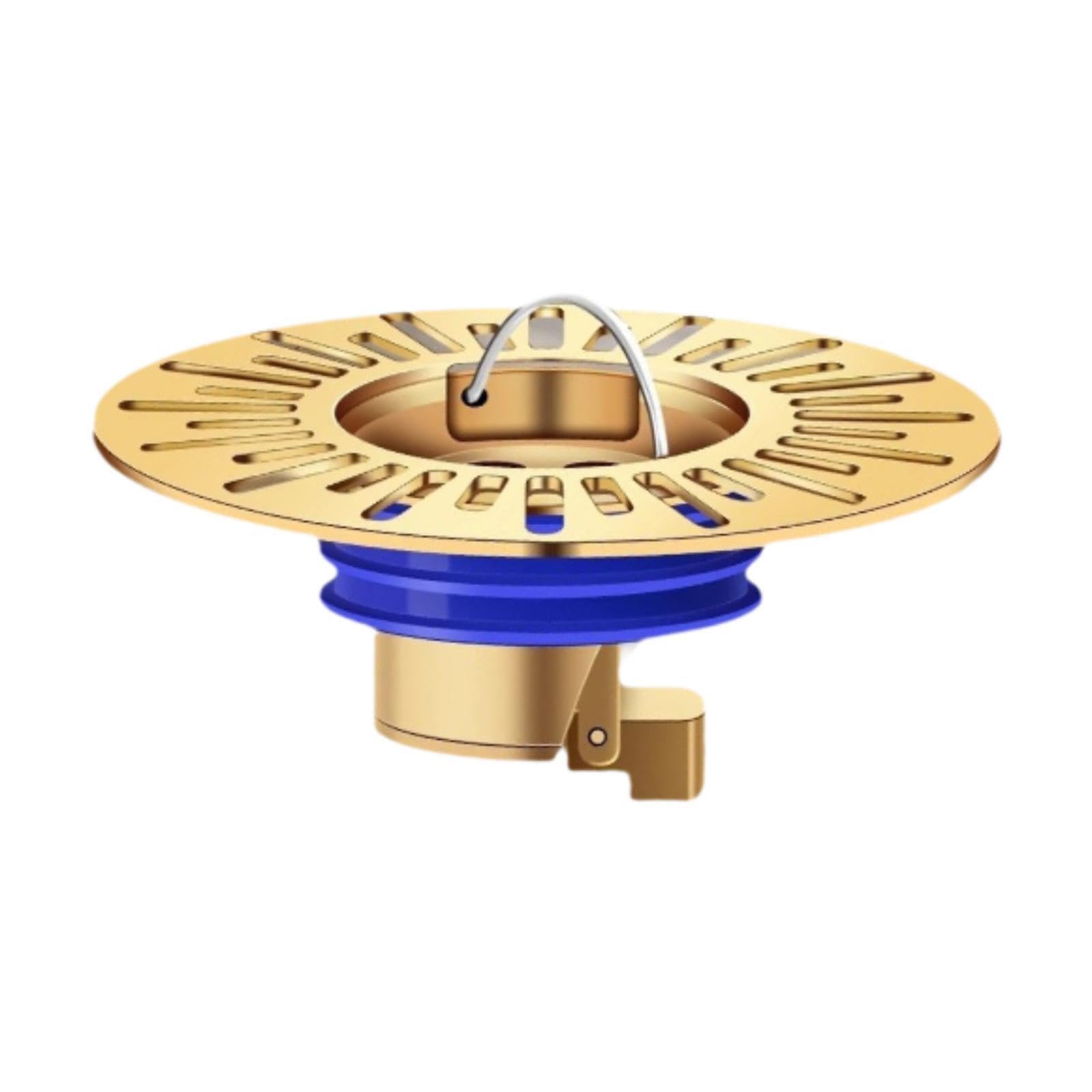 TWISAXC Portable Drain Guard Offers Excellent Backflow Prevention Capable of Keeping Showers and Toilets Free Clogs and Floor Drain Backflow Preventer Shower, Gold, 70x43mm