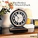 AYRELY® Vintage Desk Clock Silent-Non-Ticking 10-inch dial Table Clock,Retro Mantel Clocks and Easy to Read for Living Room, Bedroom, Shelf Decoration, Fireplace, Farmhouse Decor (Black)