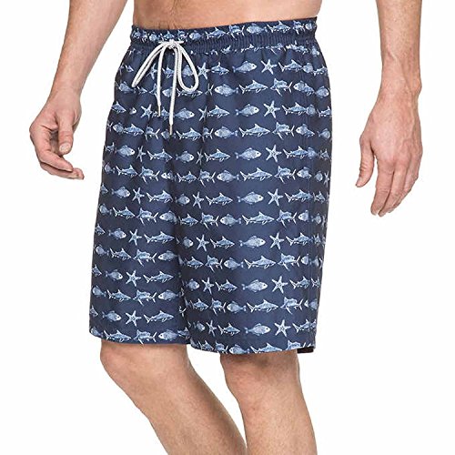 KIRKLAND Signature Mens Quick Dry Swim Short (Sea Life Rows, XX-Large)