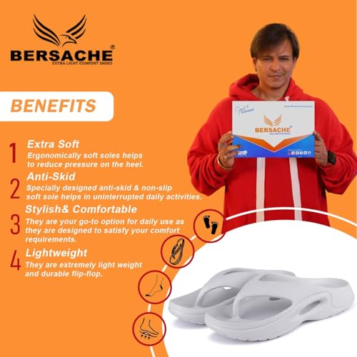 Image of Bersache Extra Soft Classic Casual with Regular wear with Ultra Soft & Flexibility Technology Flipflop for Men's & Boy's