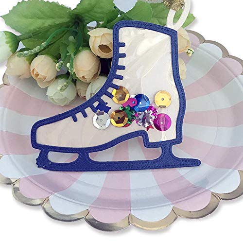 Fustelle per il taglio dei metalli natale classico paio di pattini da ghiaccio fai da te Scrapbook busta decorativa goffratura artigianale carta artigianale stampo  15