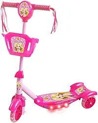 DM Toys, DMR5027, Patinete com Cesta Luz e Som, Rosa