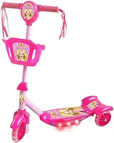 DM Toys, DMR5027, Patinete com Cesta Luz e Som, Rosa