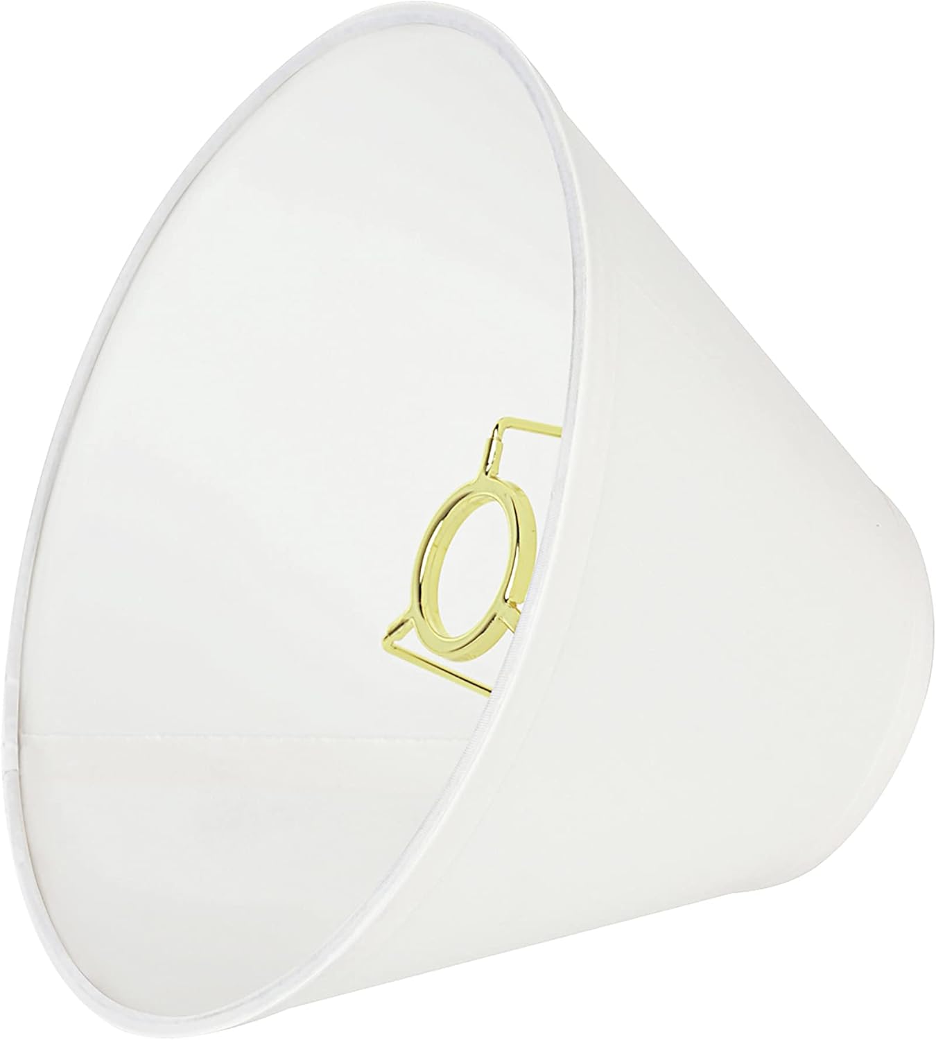 Aspen Creative 58730A Transitional Hardback Empire Shape UNO Construction Lamp Shade in White, 4" Top x 9" Bottom x 6-1/2" Slant Height, Slip UNO 33mm