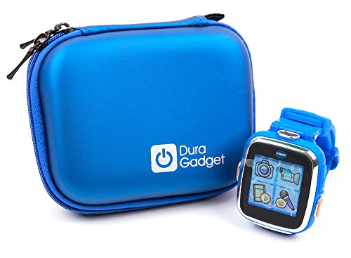 DURAGADGET Premium Quality Shock Absorbent Blue Shell Case with Carabiner Clip & Dual Zip Function - Compatible with Kidizoom Smartwatch DX2 | DX | Connect DX | Plus | Plus 2 | 2