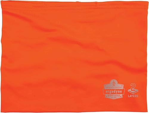 Miniatura 7 de Ergodyne Unisex adulto de 2 capas de enfriamiento multibanda - Polaina de cuello de punto de rendimiento, naranja de alta visibilidad, S M EE. UU