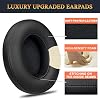 SoloWIT Replacement Ear Pads Cushions for Beats Studio 2 & Studio 3 Wired/Wireless Over-Ear Headphones, Earpads with Soft Protein Leather, Noise Isolation Memory Foam (Black)