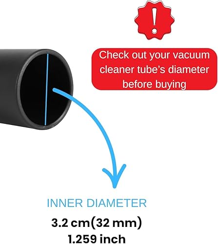 Cabezal de boquilla de repuesto para aspiradora, herramienta para hendiduras de 1.37 pulgadas (1.378 in)