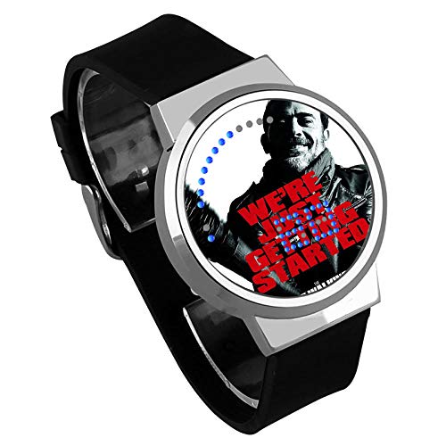 Film und Fernsehen The Walking Dead Series, Led Watch Wasserdichter Touchscreen Digital Light Watch Unisex Armbanduhr-Schwarz und weiß